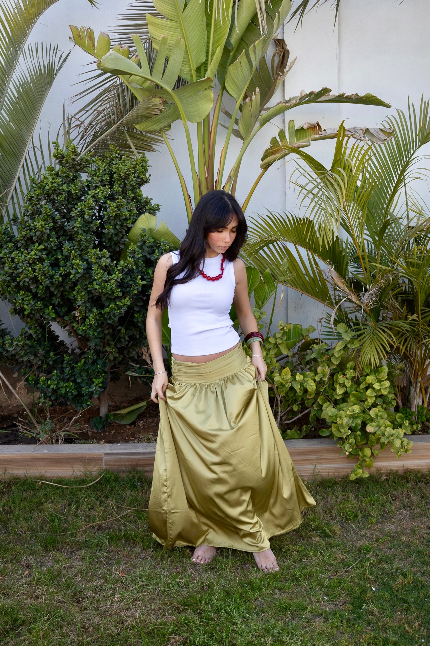 Cascade maxi skirt