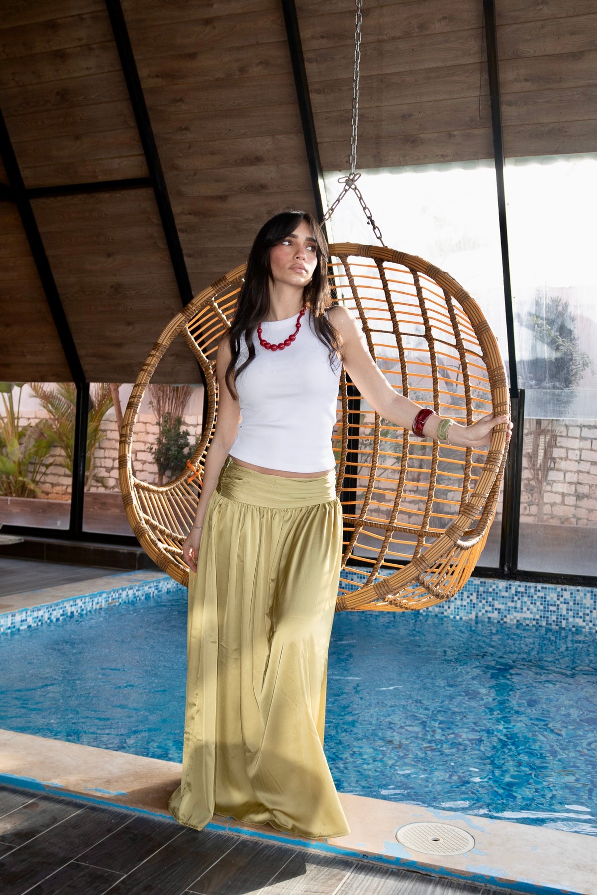 Cascade maxi skirt